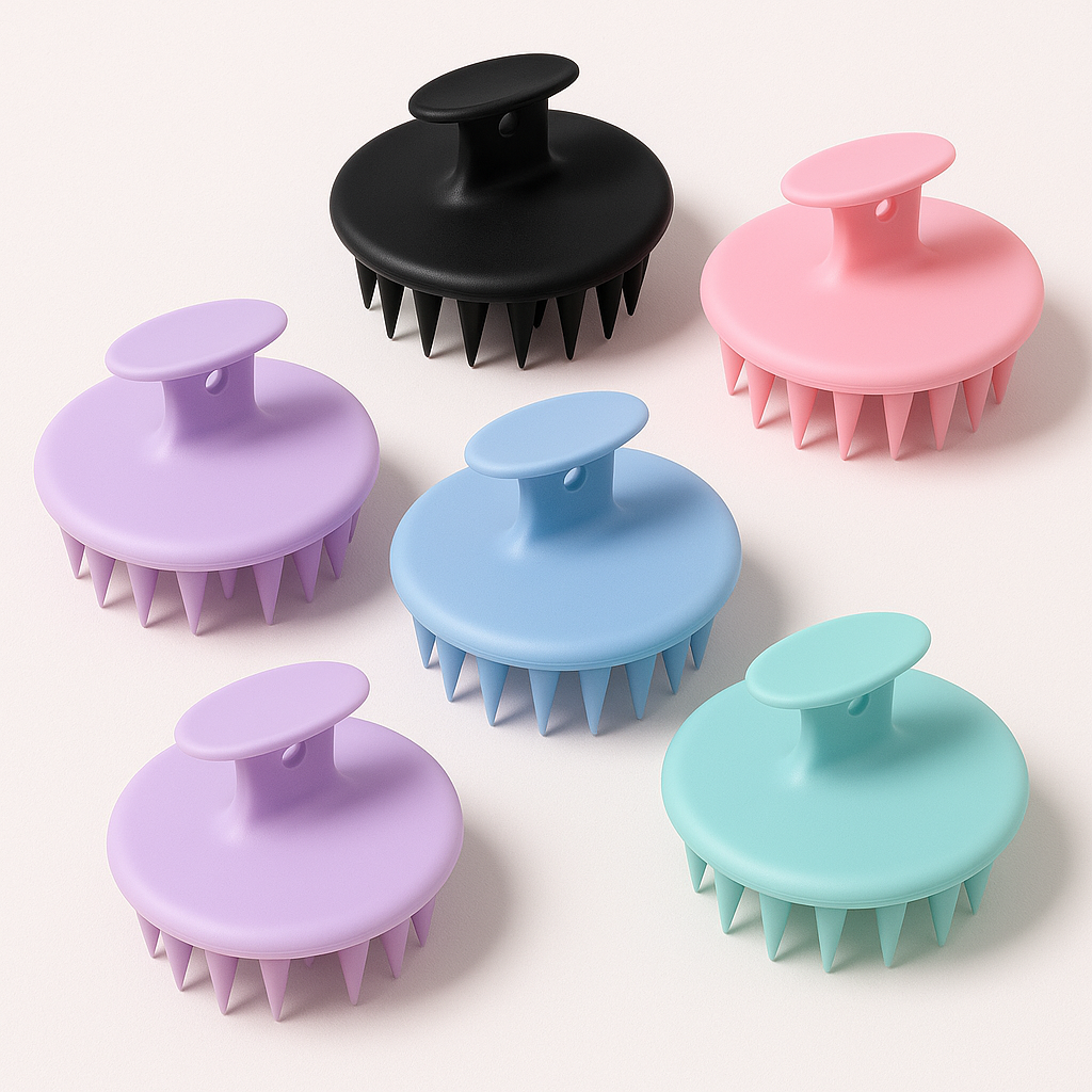 Silicone Scalp Massage Shampoo Brush — Deep Clean, Hair Growth & Anti-Dandruff Comb