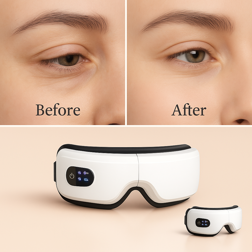 Smart Air Pressure Eye Massager with Warm Compress — Portable Eye Spa