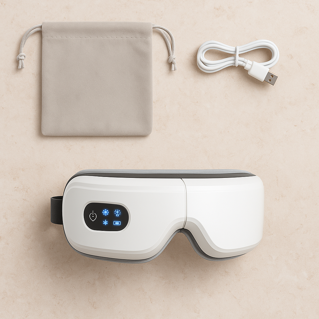 Smart Air Pressure Eye Massager with Warm Compress — Portable Eye Spa