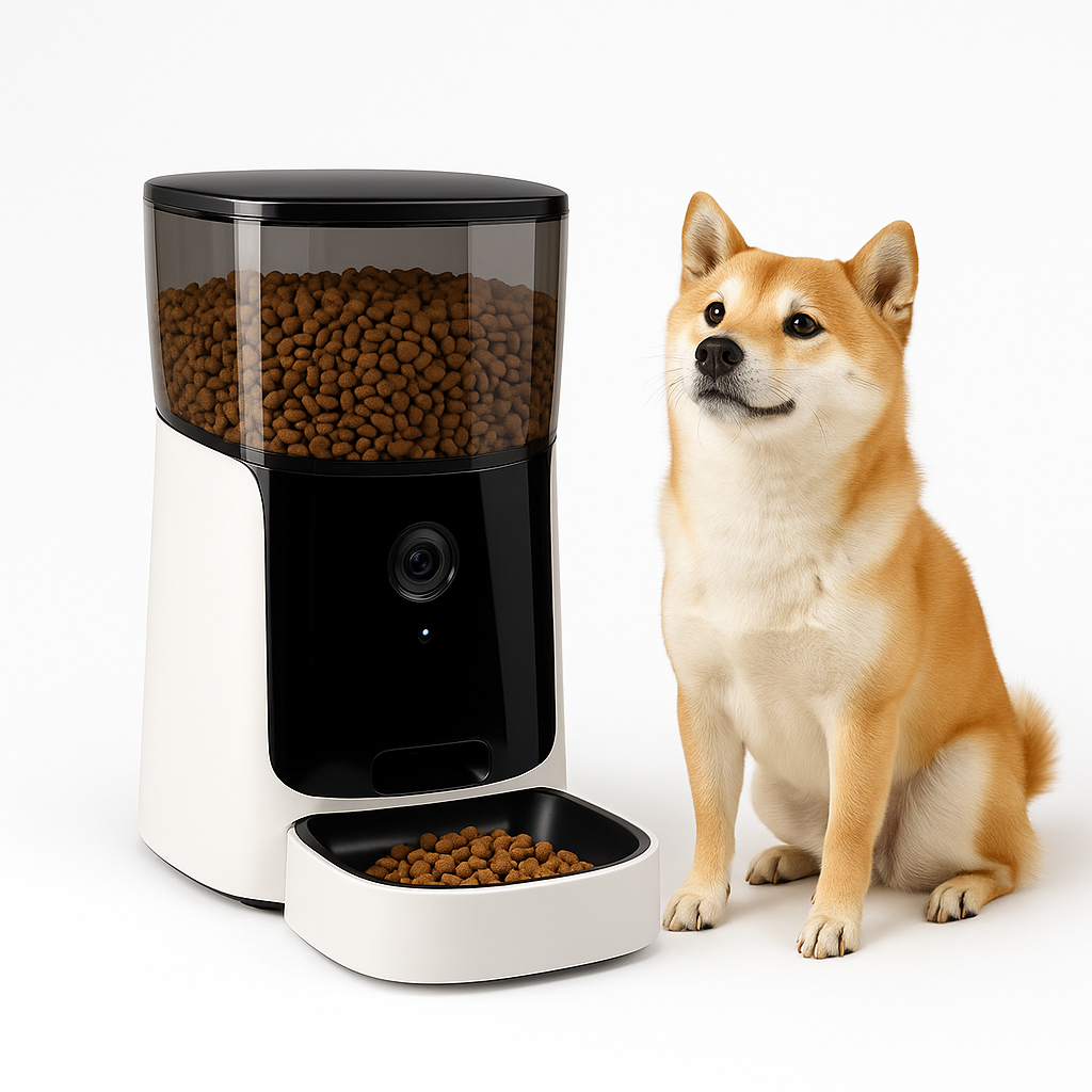 Interactive Treat Dispenser Toy + Mini Camera — Play, Monitor & Reward