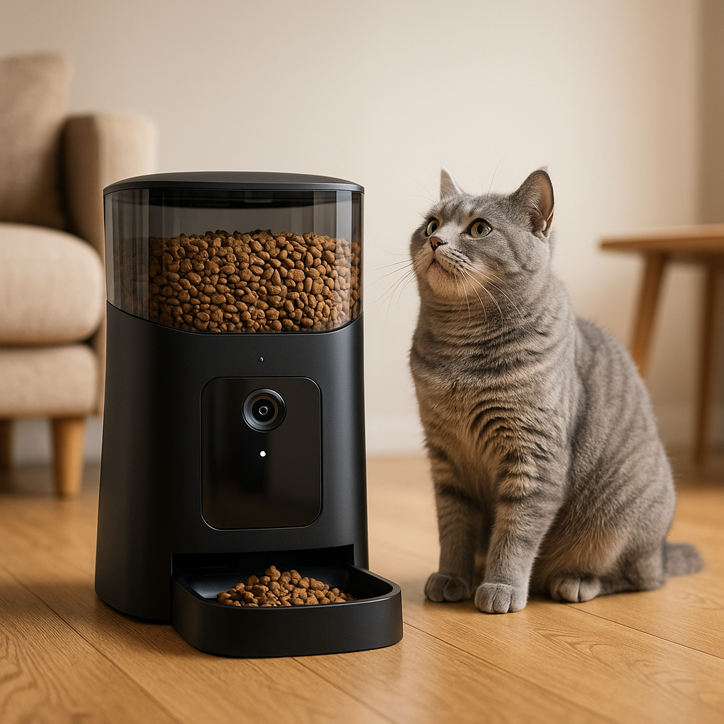 Interactive Treat Dispenser Toy + Mini Camera — Play, Monitor & Reward