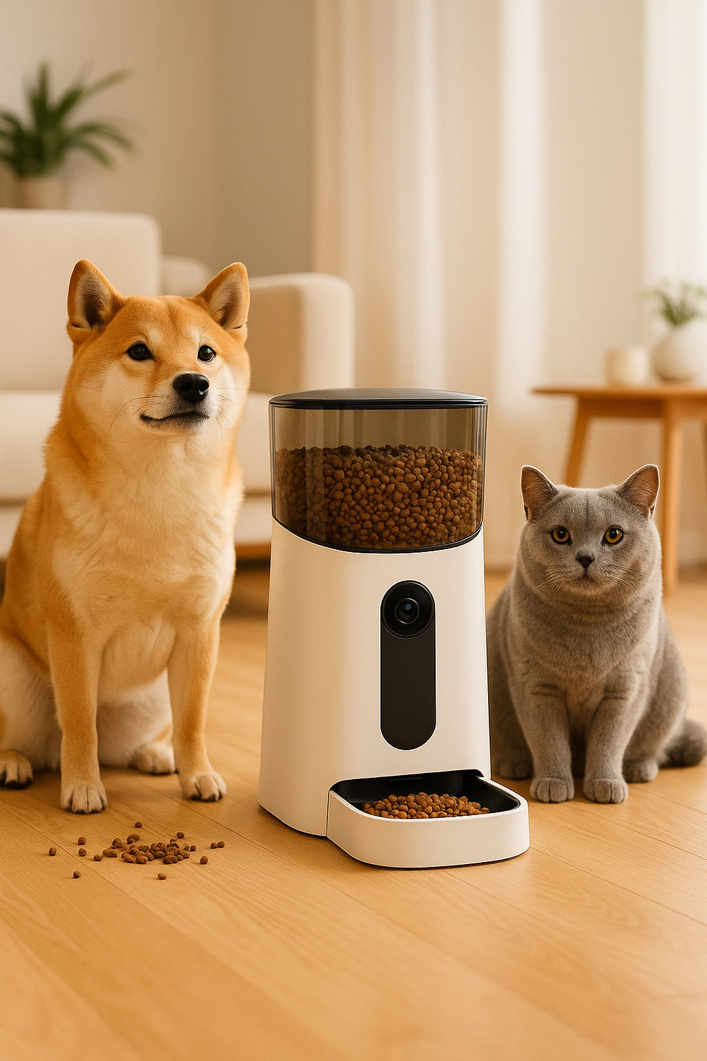 Interactive Treat Dispenser Toy + Mini Camera — Play, Monitor & Reward