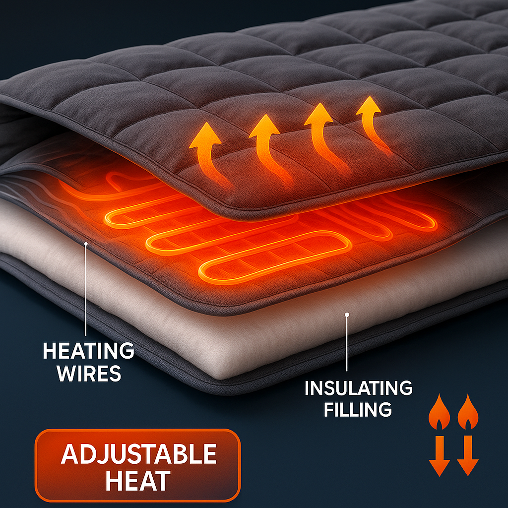 Weighted Thermo-Gel Blanket – Cooling & Heating Deep Pressure Blanket for Anxiety + Better Sleep