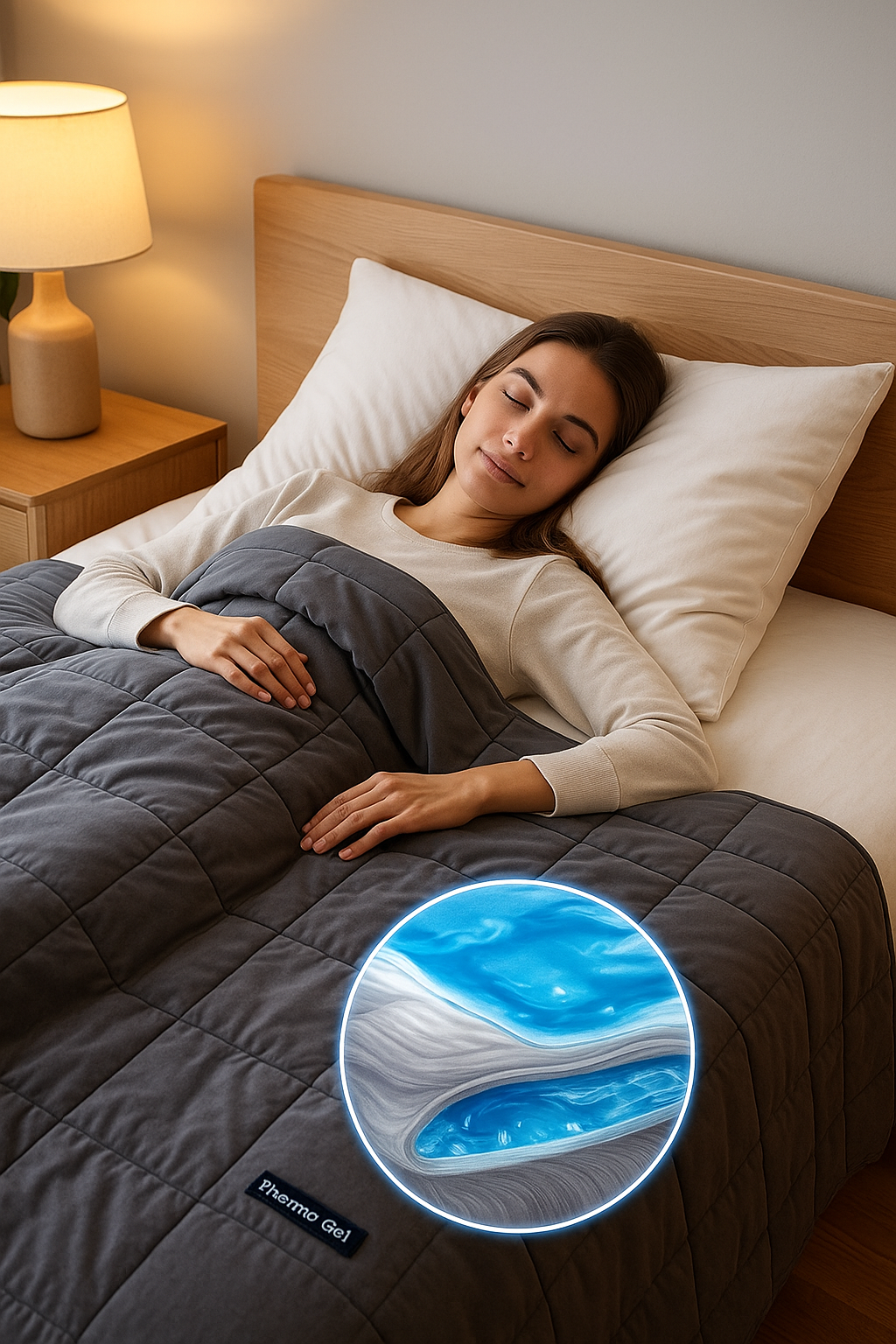 Weighted Thermo-Gel Blanket – Cooling & Heating Deep Pressure Blanket for Anxiety + Better Sleep