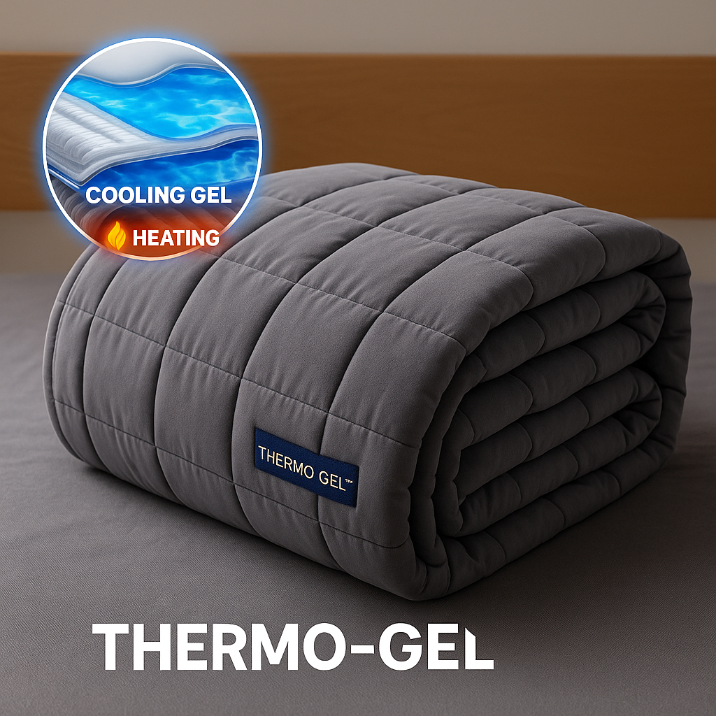 Weighted Thermo-Gel Blanket – Cooling & Heating Deep Pressure Blanket for Anxiety + Better Sleep