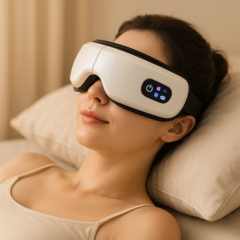 Smart Air Pressure Eye Massager with Warm Compress — Portable Eye Spa