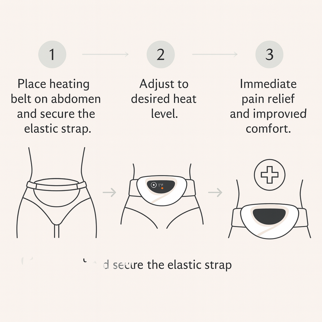 Menstrual Pain Relief Heating Belt – Cramp Massager with Adjustable Heat Therapy