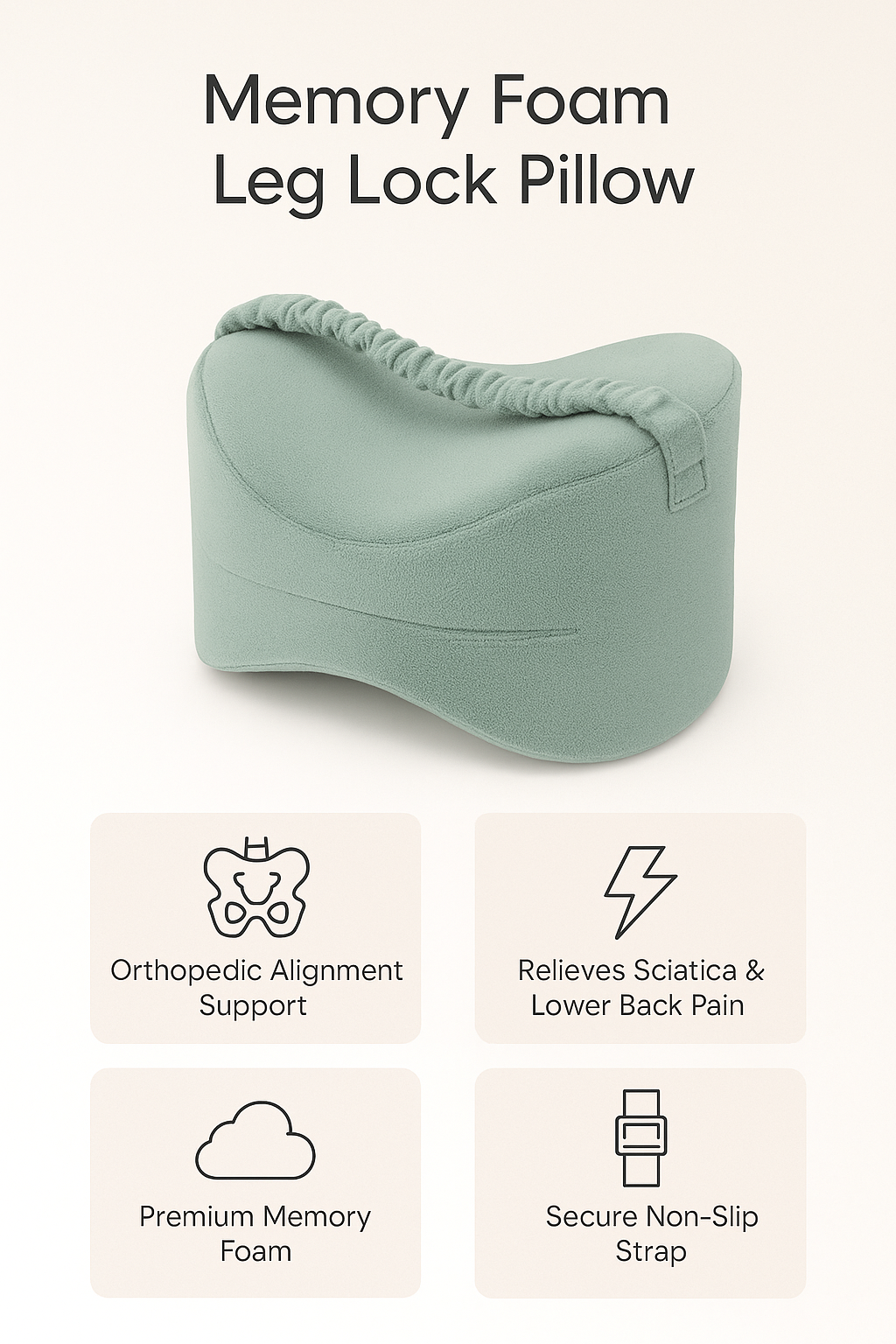 Memory Foam Leg Lock Pillow Knee Pillow Clip Pad