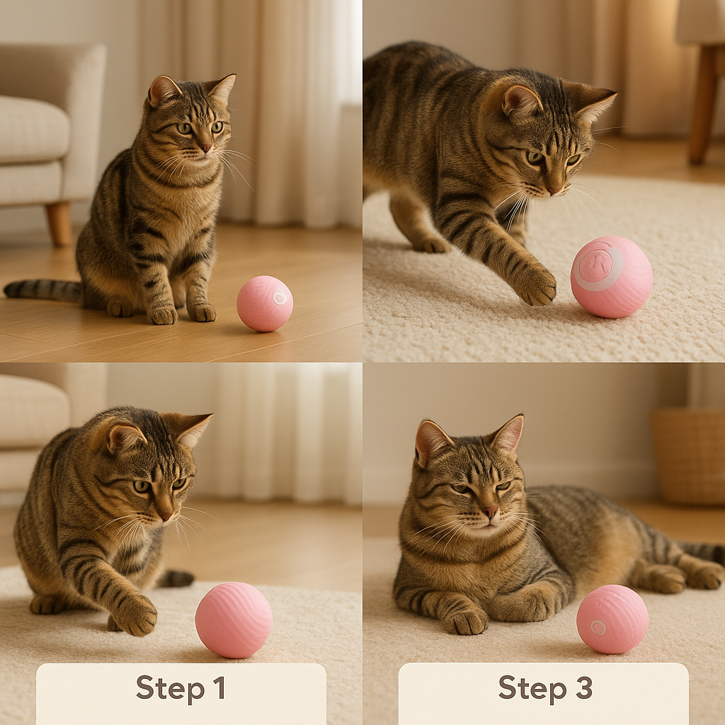 Interactive Gravity Rolling Cat Toy — Teasing Ball for Exercise, Play & Mental Stimulation