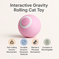 Interactive Gravity Rolling Cat Toy — Teasing Ball for Exercise, Play & Mental Stimulation