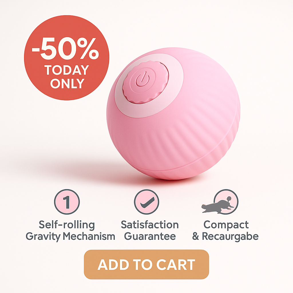 Interactive Gravity Rolling Cat Toy — Teasing Ball for Exercise, Play & Mental Stimulation