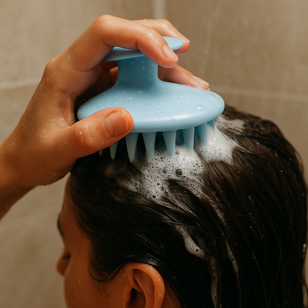 Silicone Scalp Massage Shampoo Brush — Deep Clean, Hair Growth & Anti-Dandruff Comb